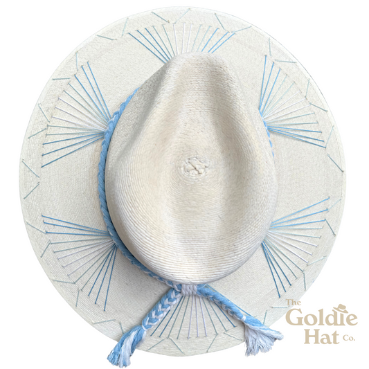 Mallorca Light Blue Tricolor Brim
