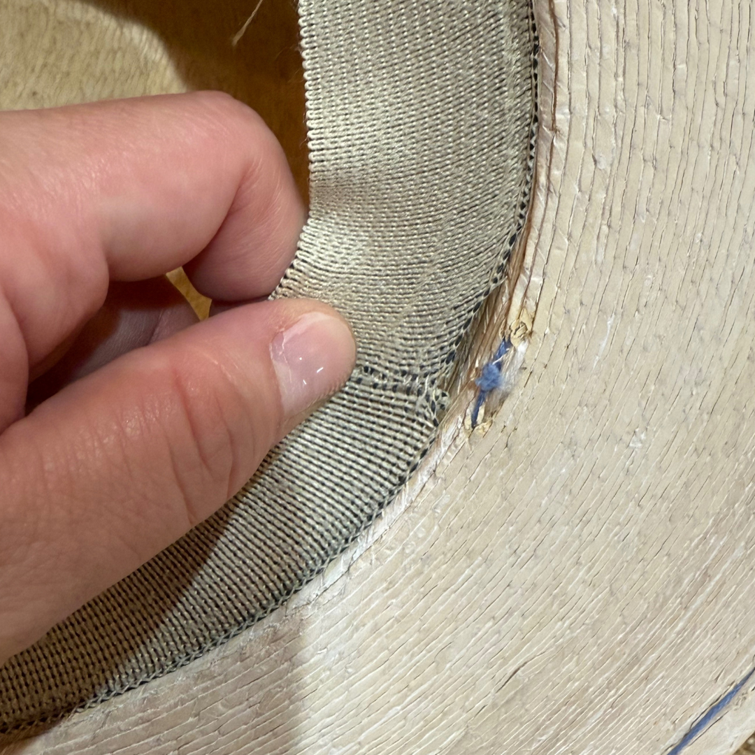 Beige and Blue Sale Hat