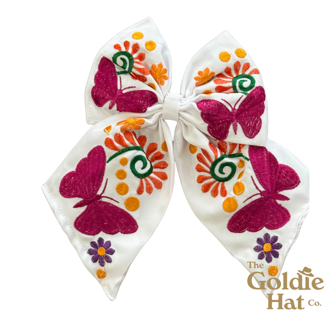 Medium Embroidered Bow