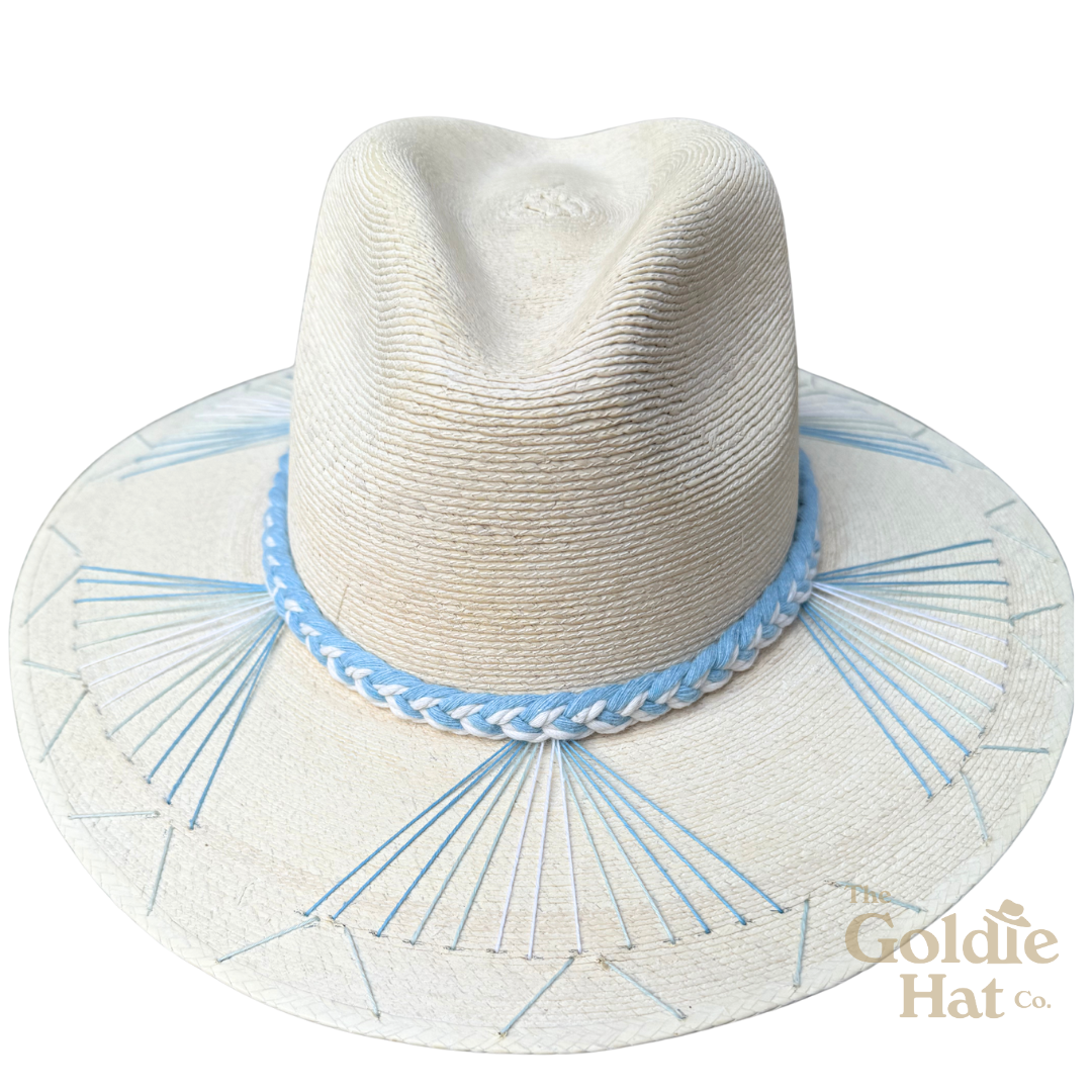 Mallorca Light Blue Tricolor Brim