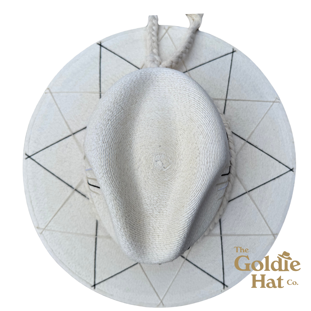 Palma Hat Black and Light Beige