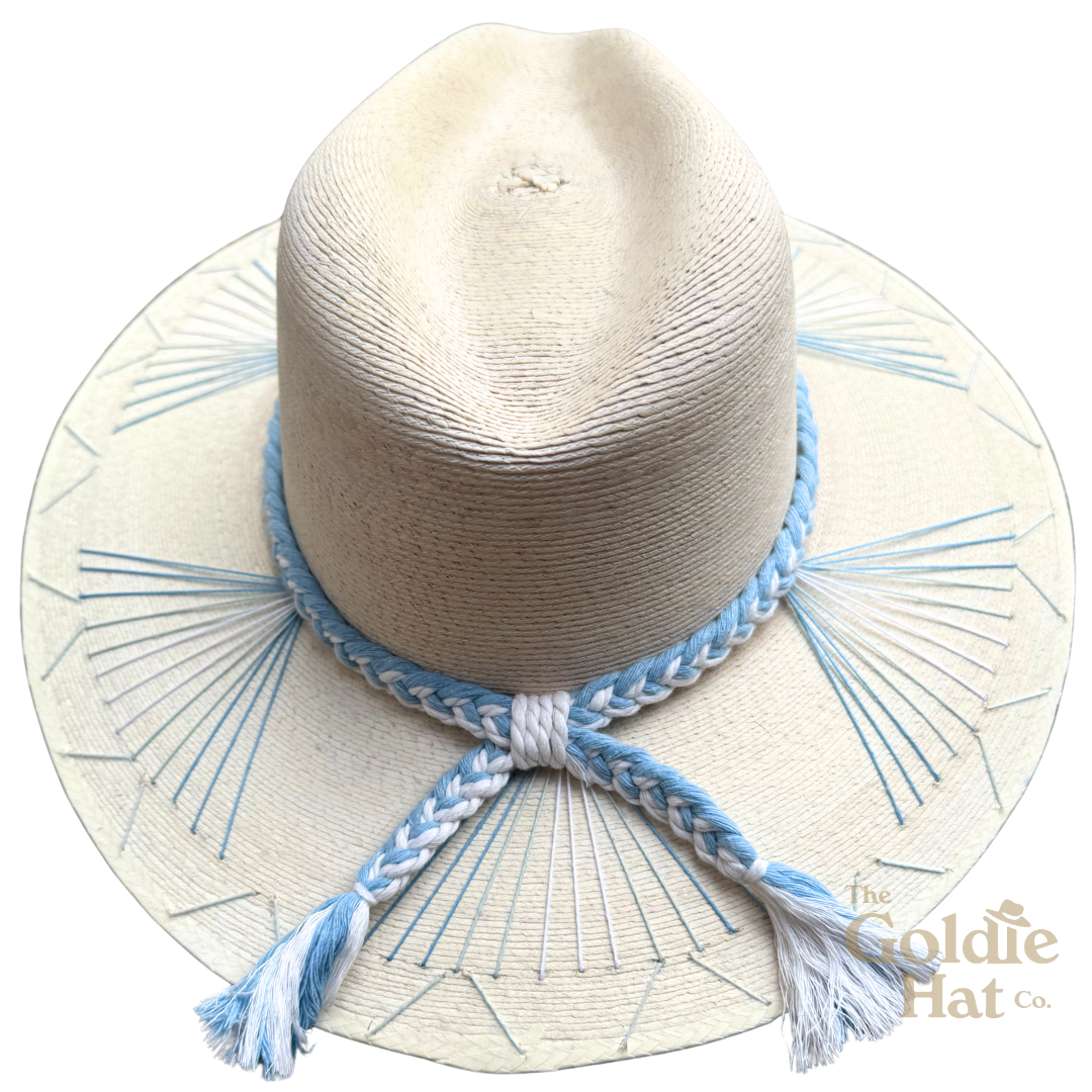 Mallorca Light Blue Tricolor Brim