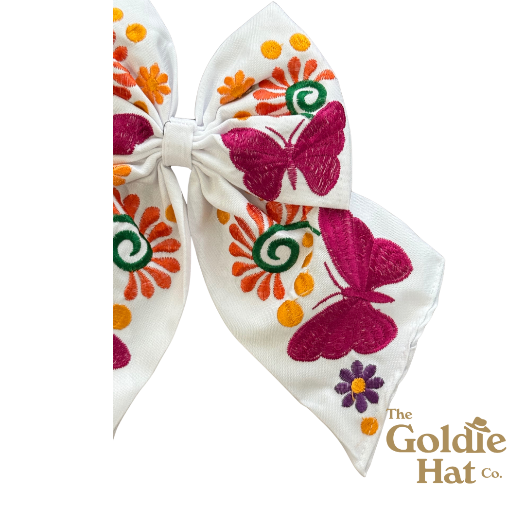 Medium Embroidered Bow