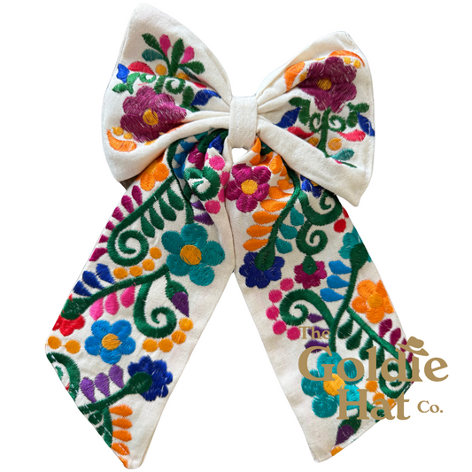 Medium Embroidered Bow