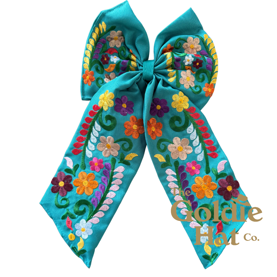 Large Embroidered Bow
