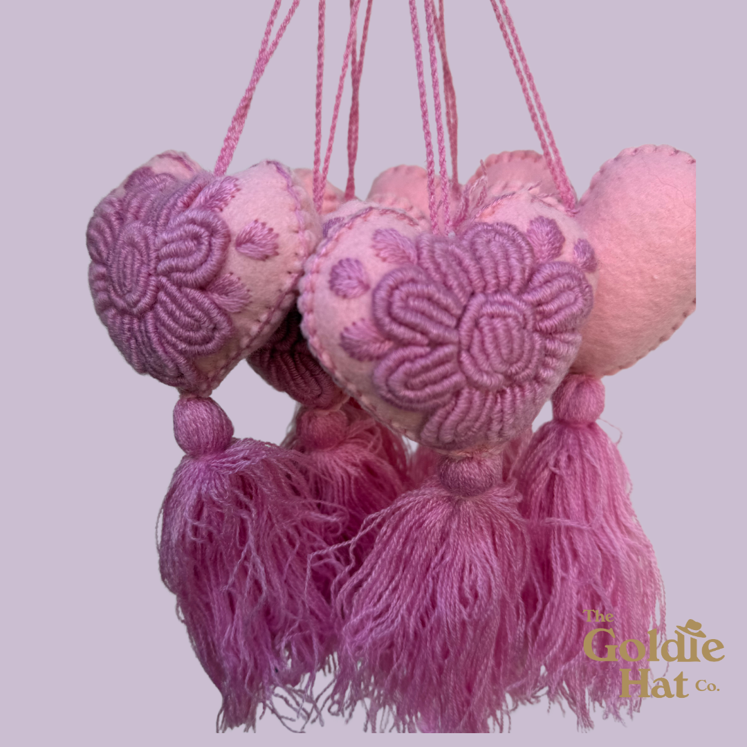 Pink Heart Pom