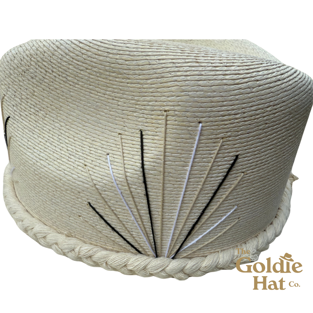 Palma Hat Black and Light Beige