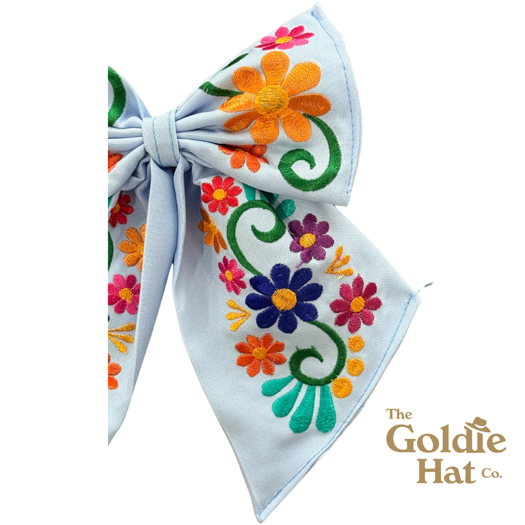 Medium Embroidered Bow
