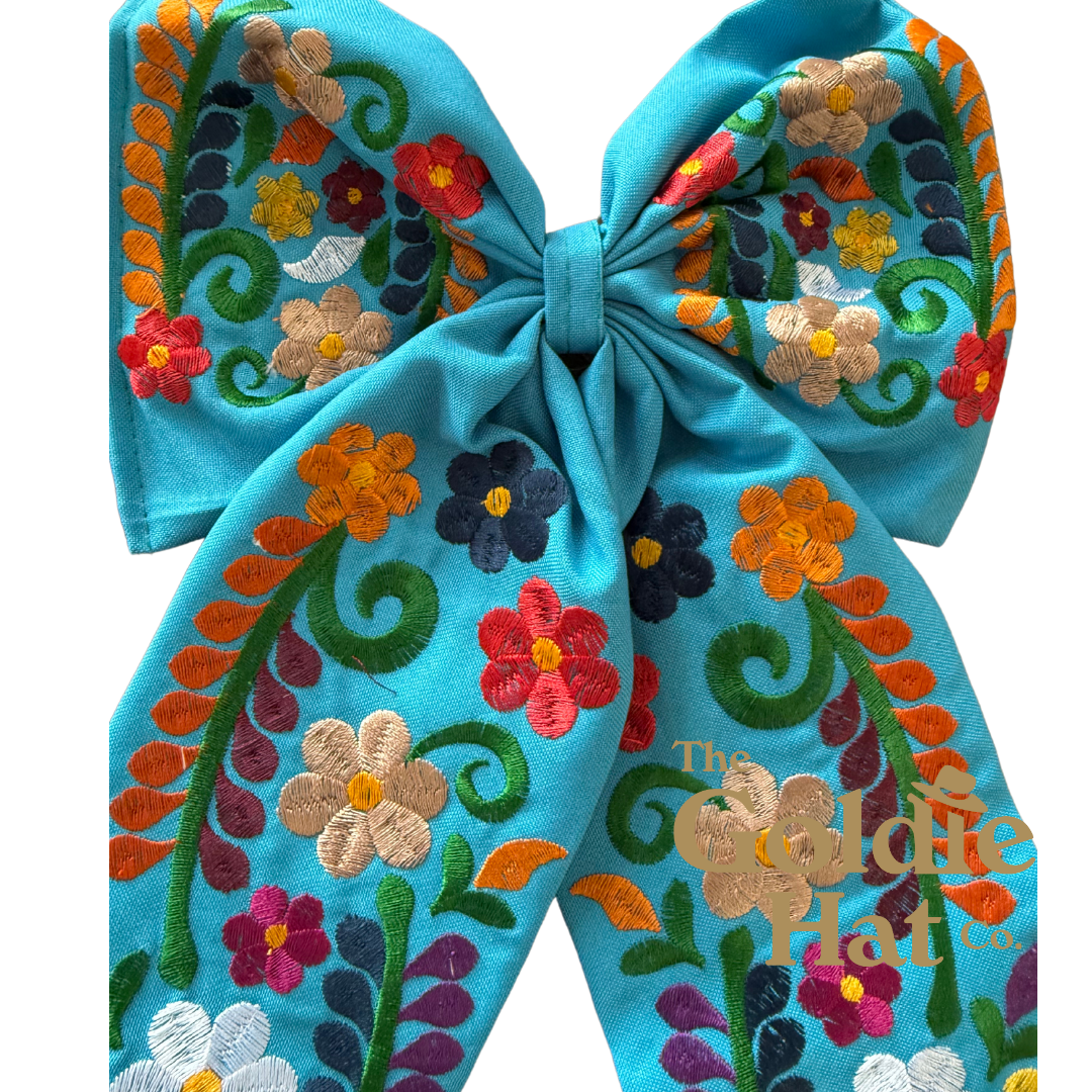 Large Embroidered Bow