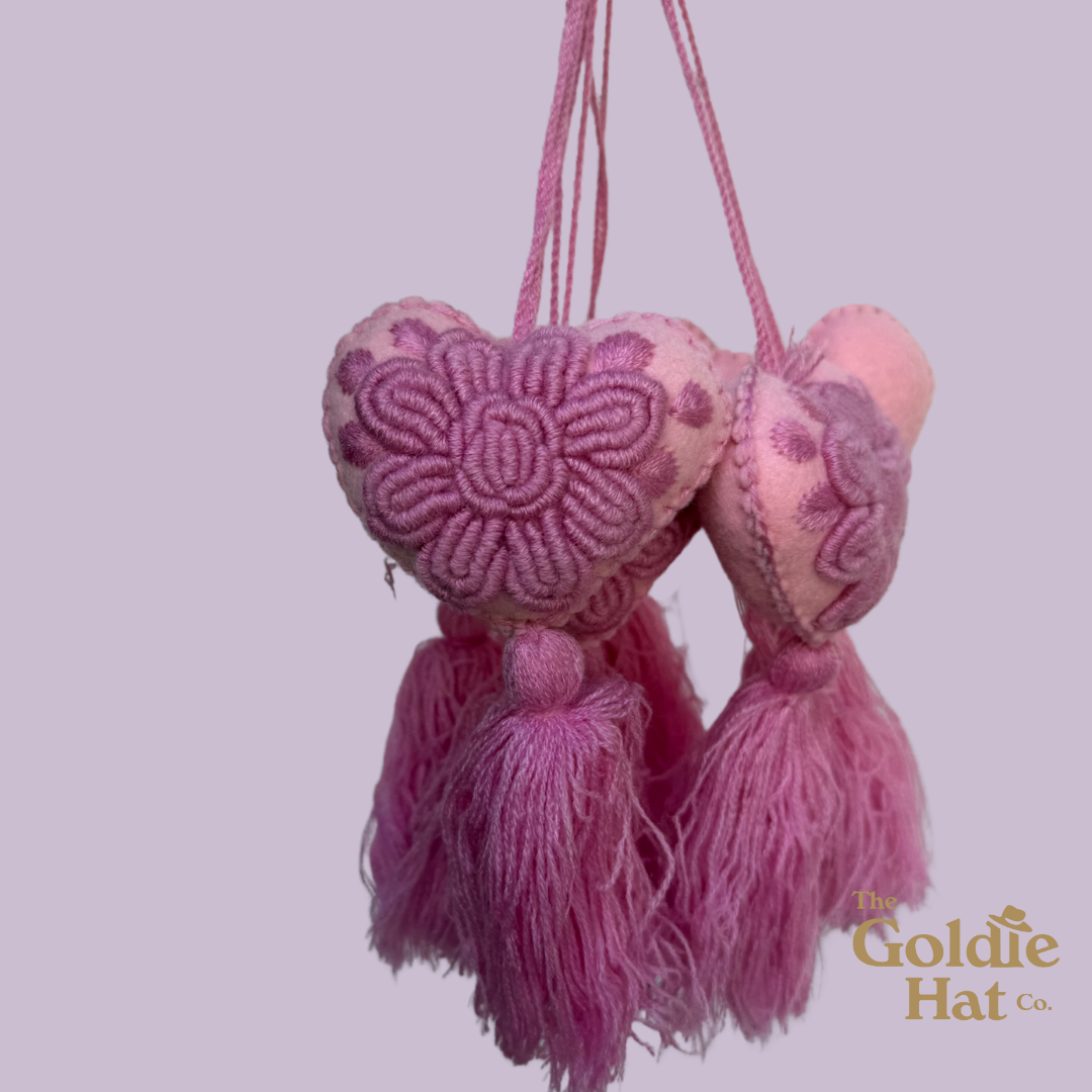 Pink Heart Pom