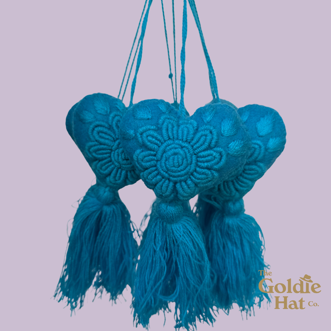 Blue Heart Pom