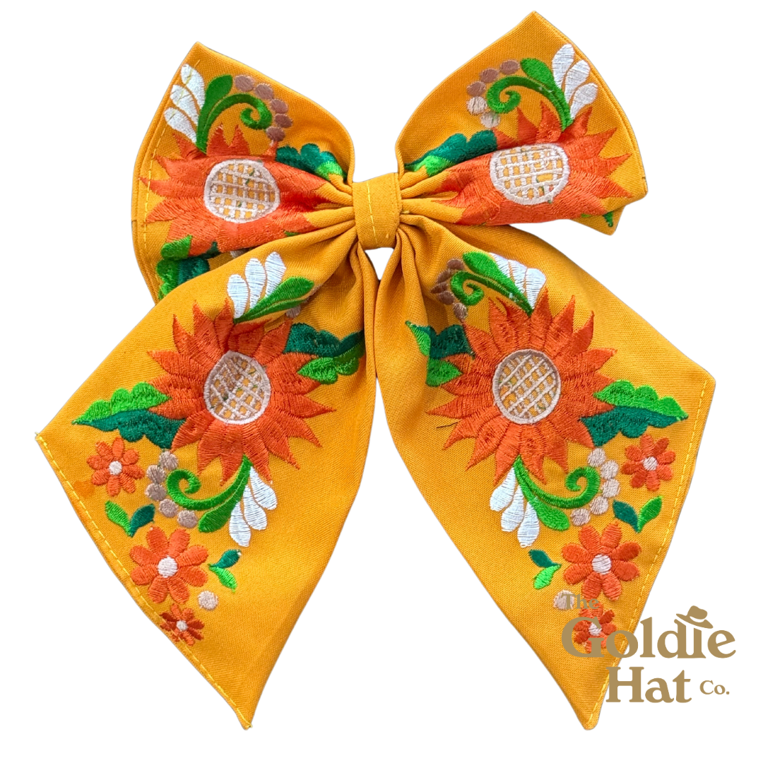 Medium Embroidered Bow